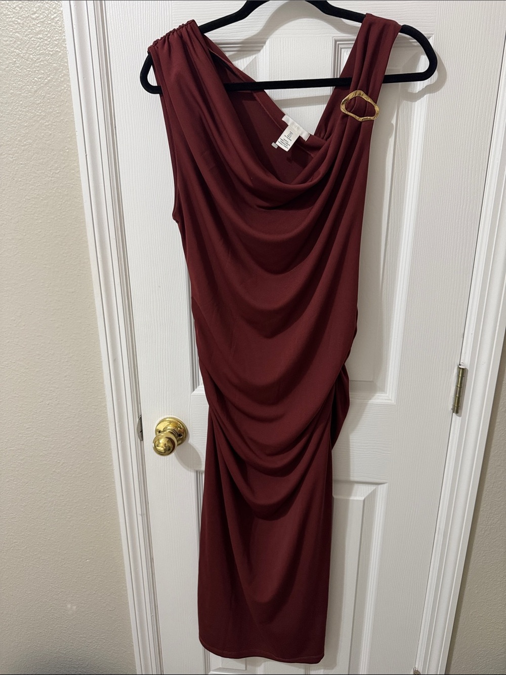 H&M Draped Dress - Burgundy